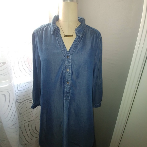 blue jean tunic shirt